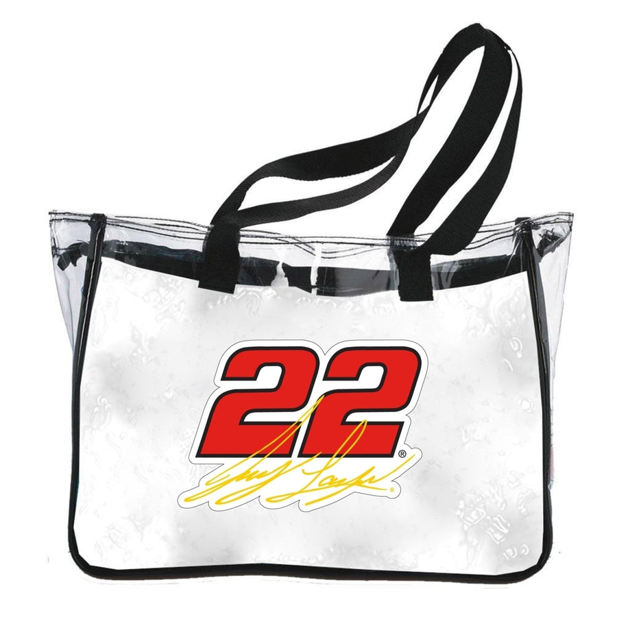 JL Joey Logano 22 NASCAR Plastic Clear Tote Bag Image 1