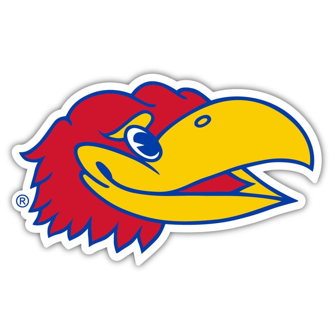 Kansas Jayhawks 4-Inch Elegant School Logo NCAA Vinyl Decal Sticker for Fans, Students, and Alumni Image 1