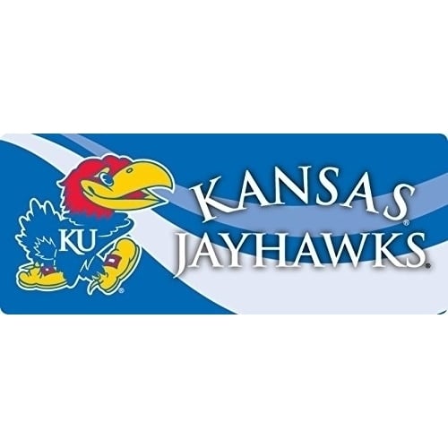 Kansas Jayhawks 4x10 Inch Bumper NCAA Durable School Spirit Vinyl Decal Sticker Image 1