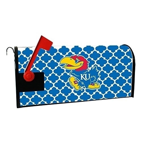 Kansas Jayhawks NCAA Officially Licensed Mailbox Cover Moroccan Design Image 1