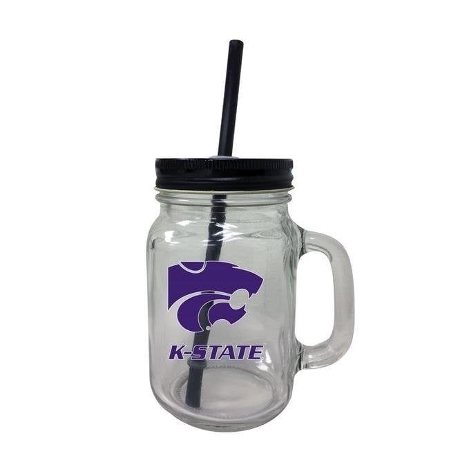 Kansas State University Wildcats Mason Jar Glass Image 1