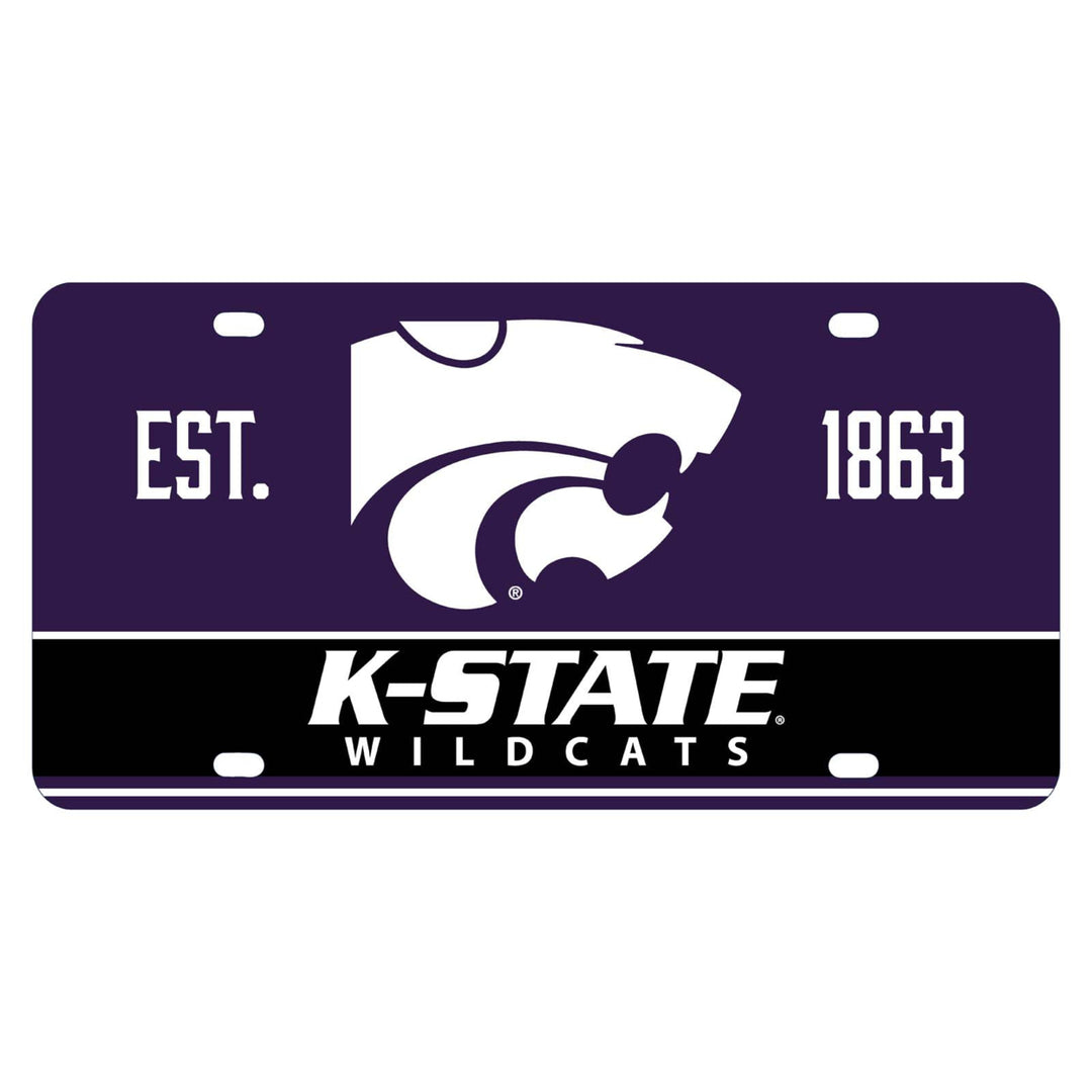 NCAA Kansas State Wildcats Metal License Plate - Lightweight, Sturdy and Versatile Image 1