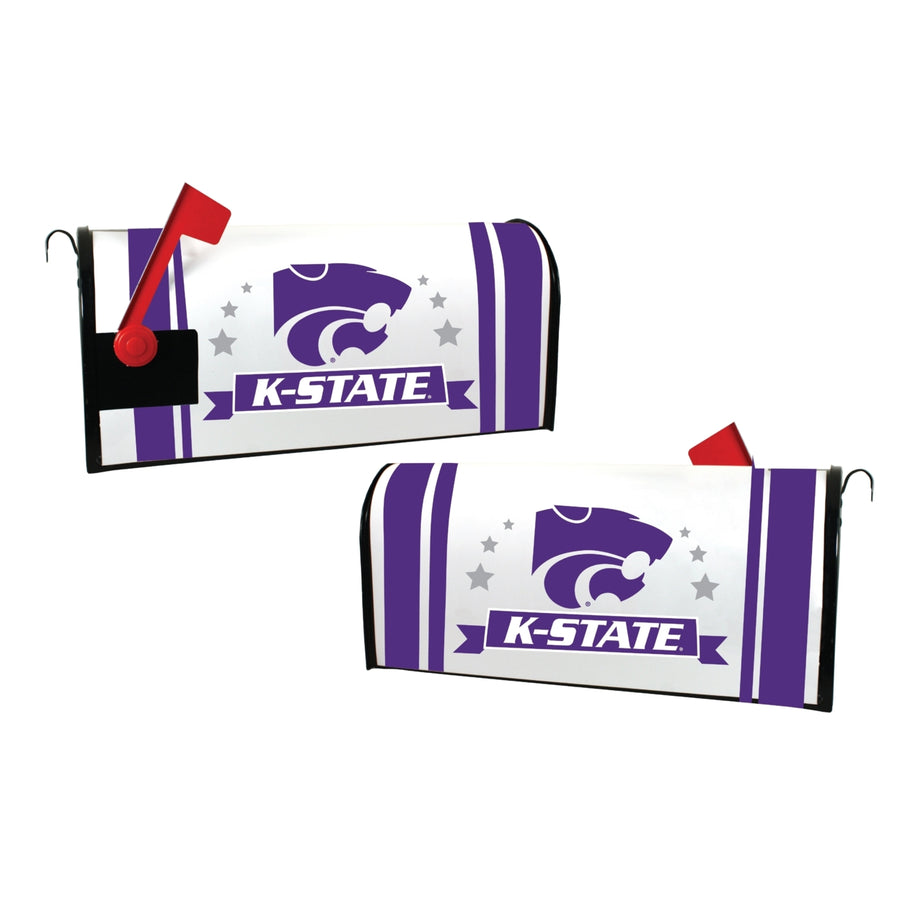 Kansas State Wildcats NCAA Officially Licensed Mailbox Cover Logo and Stripe Design Image 1