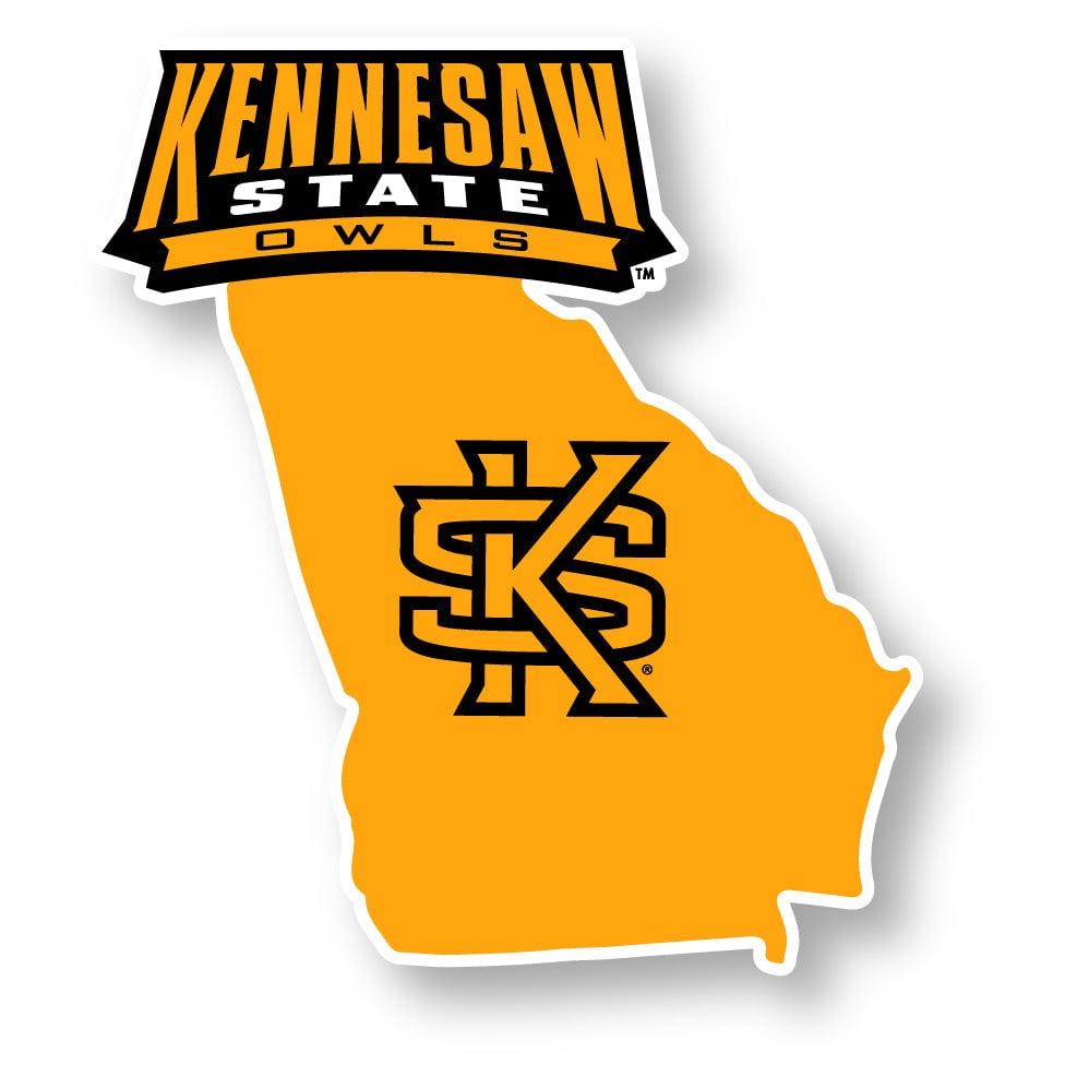 Kennesaw State University 4-Inch State Shape NCAA Vinyl Decal Sticker for Fans, Students, and Alumni Image 1