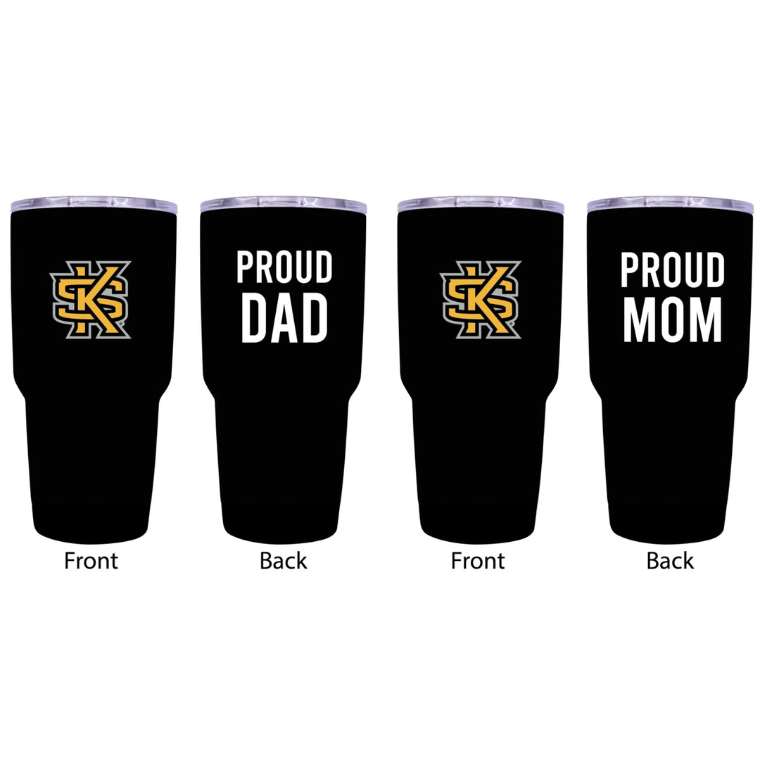 Kennesaw State University Proud Parent 24 oz Insulated Tumblers Set - Black, Mom and Dad Edition Image 1