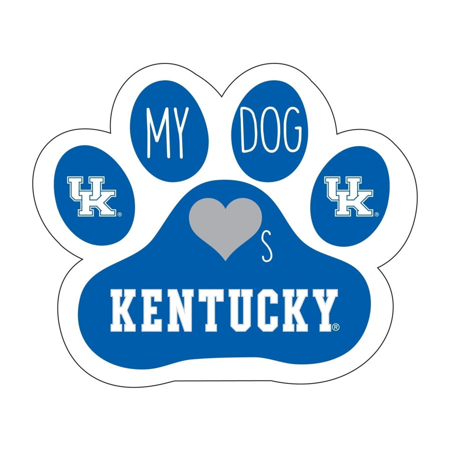 Kentucky Wildcats 4-Inch Dog Paw NCAA Vinyl Decal Sticker for Fans, Students, and Alumni Image 1