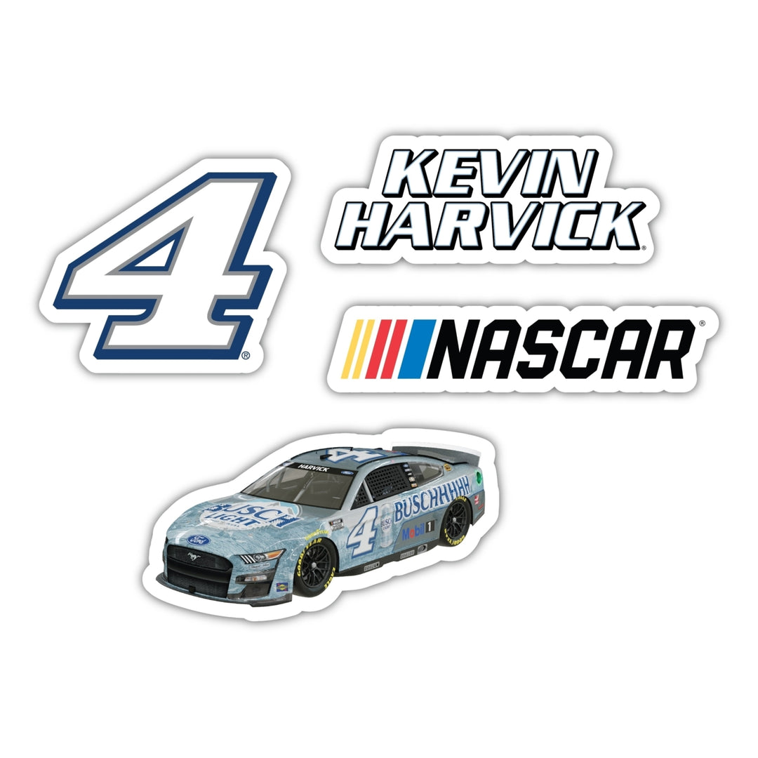 Kevin Harvick 4 NASCAR Cup Series 4 Pack Laser Cut Decal Image 1