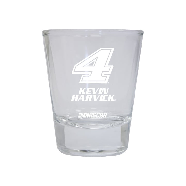 Kevin Harvick 4 Nascar Etched Round Shot Glass for 2022 Image 1