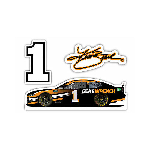 Kurt Busch NASCAR 1 3 Pack Laser Cut Decal Image 1