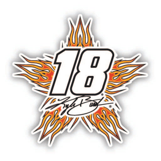 Kyle Busch 18 NASCAR Cup Series 3" Laser Cut Decal Image 1