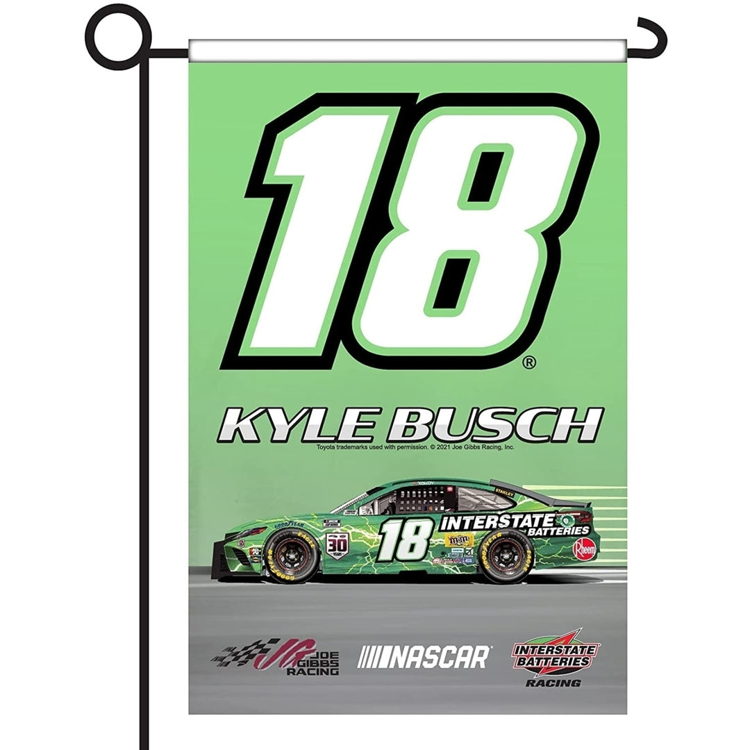 Kyle Busch 18 NASCAR Cup Series Garden Flag for 2021 Image 1