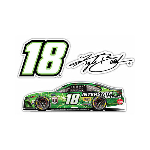 Kyle Busch NASCAR 18 3 Pack Laser Cut Decal Image 1