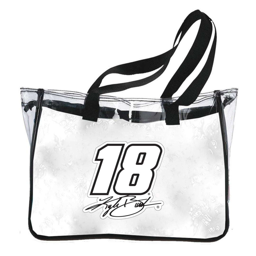 Kyle Busch 18 NASCAR Plastic Clear Tote Bag Image 1