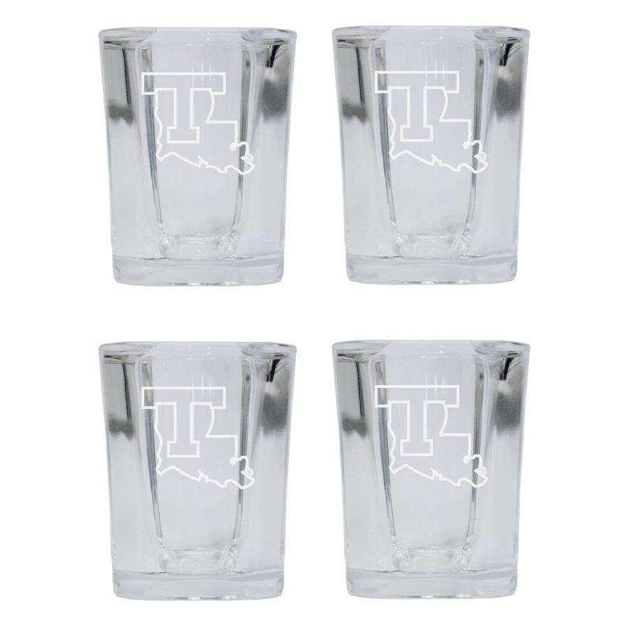 Louisiana Tech Bulldogs NCAA Collectors Edition 2oz Square Shot Glass - Laser Etched Logo 4-Pack Image 1