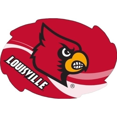 Louisville Cardinals 5x6 Inch Swirl Magnet Single Image 1