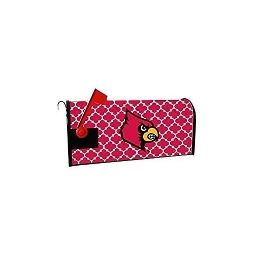 Louisville Cardinals Mailbox Cover-University of Louisville Magnetic Mail Box Cover-Moroccan Design Image 1