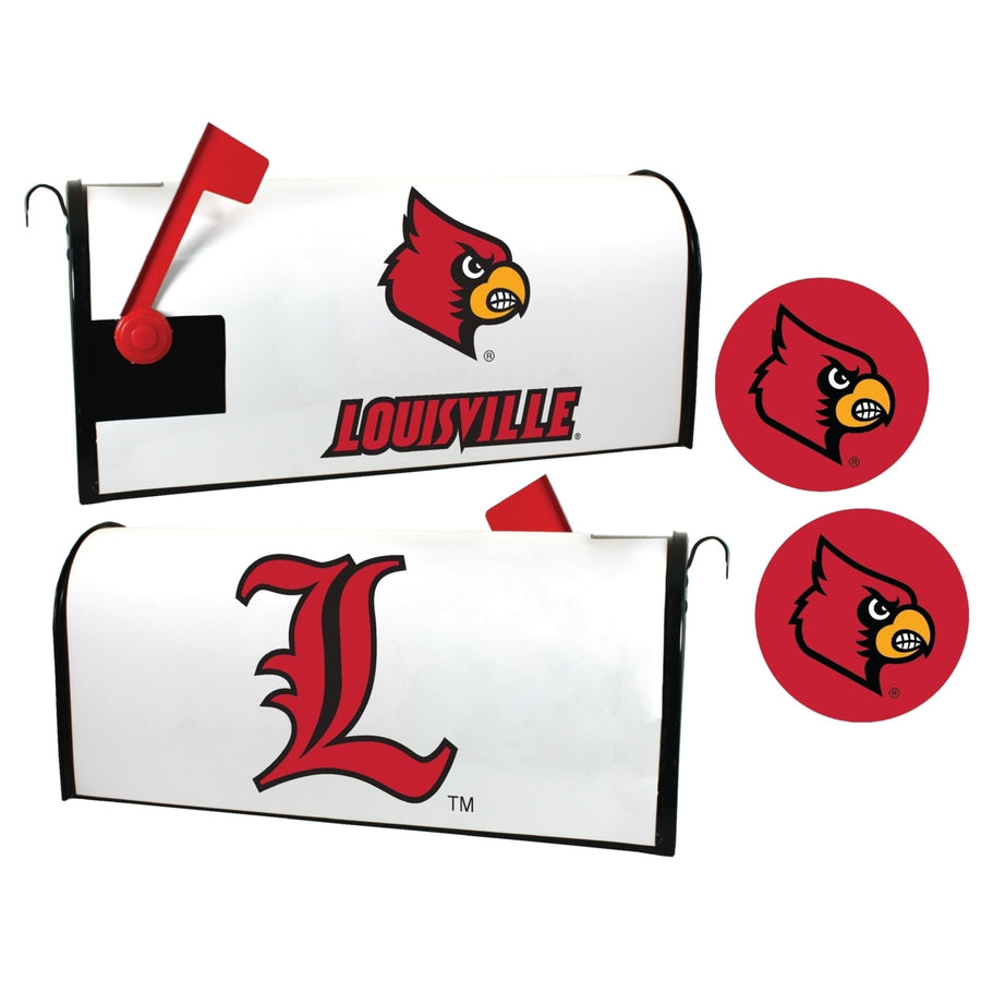 Louisville Cardinals Magnetic Mailbox Cover & Sticker Set Image 1