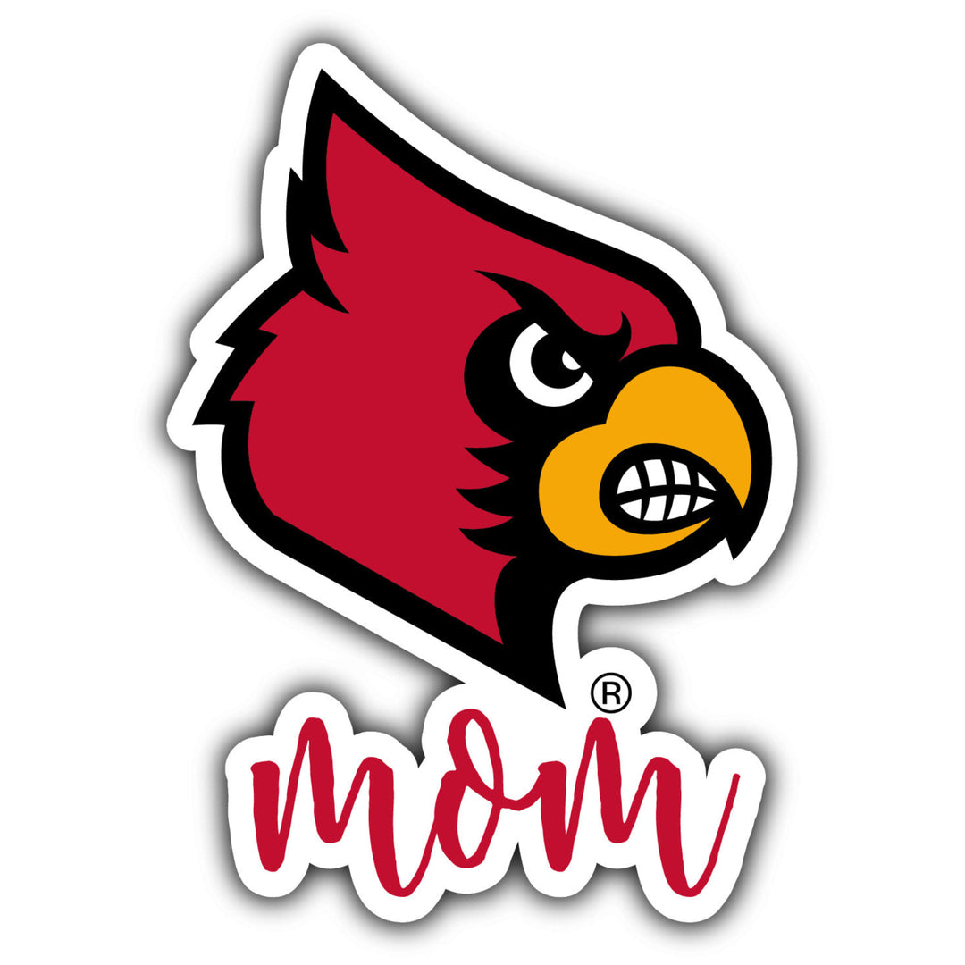 Louisville Cardinals Proud Mom 4-Inch Die Cut Decal Image 1