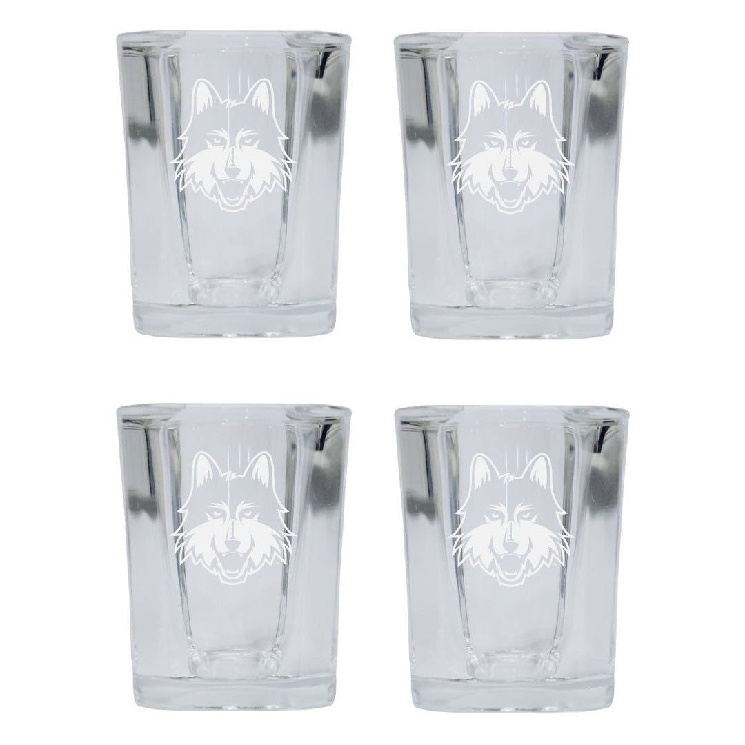 Loyola University Ramblers NCAA Collectors Edition 2oz Square Shot Glass - Laser Etched Logo 4-Pack Image 1