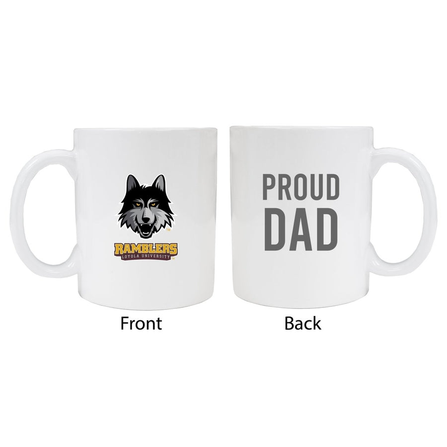 Loyola University Ramblers Proud Dad Ceramic Coffee Mug - White Image 1