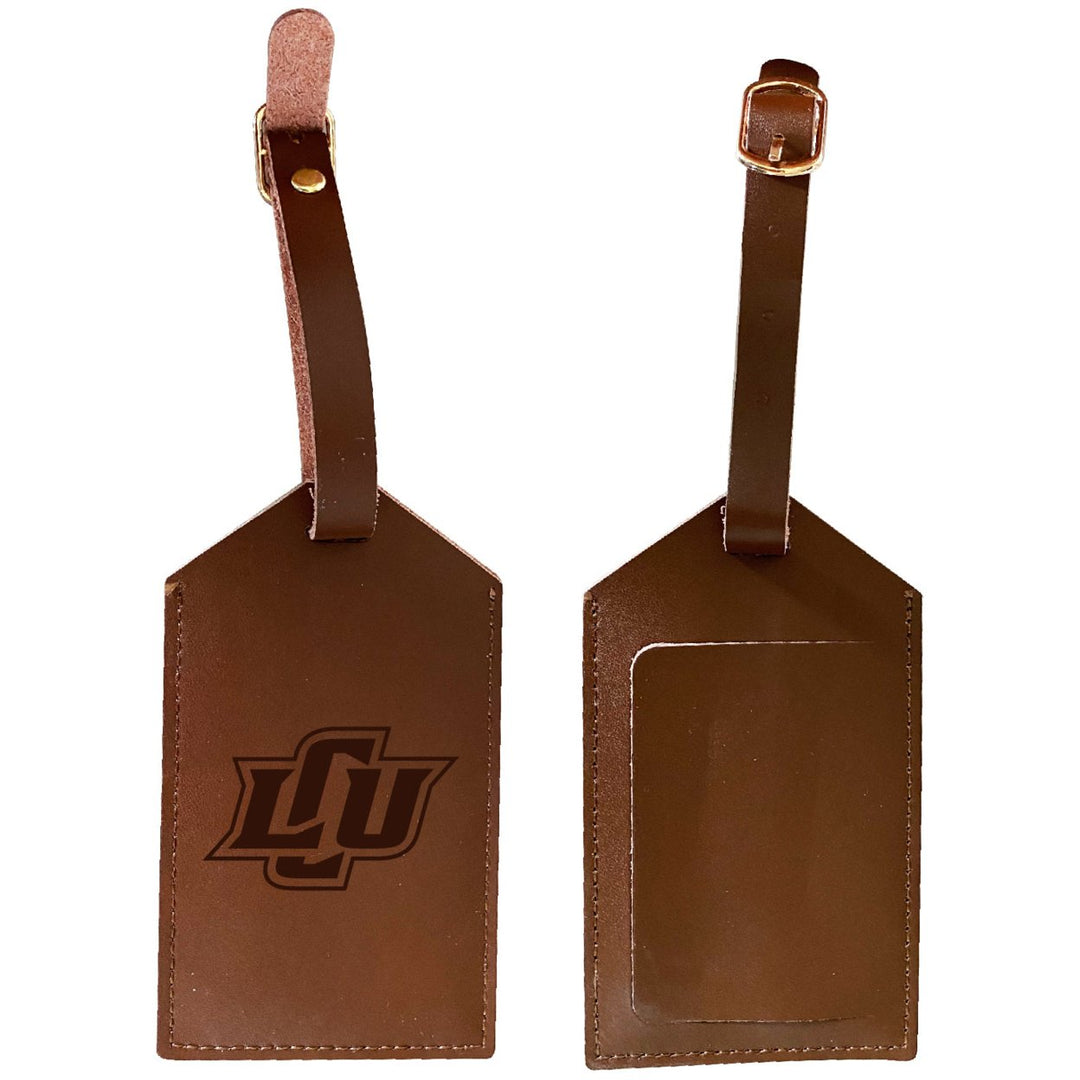 Elegant Lubbock Christian University Chaparral NCAA Leather Luggage Tag with Engraved Logo Image 1