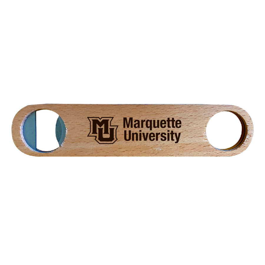 Marquette Golden Eagles NCAA Elegant Laser-Etched Wooden Bottle Opener - Collegiate Bar Accessory Image 1