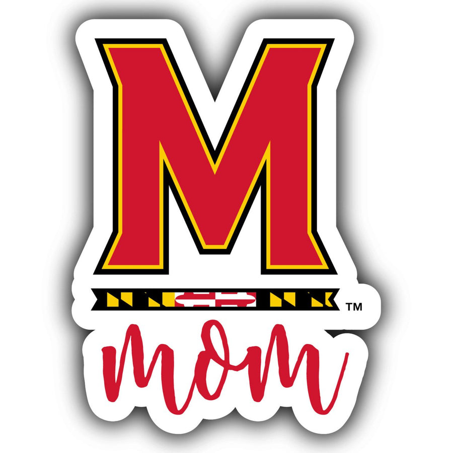 Maryland Terrapins 4-Inch Proud Mom NCAA - Durable School Spirit Vinyl Decal Perfect Image 1