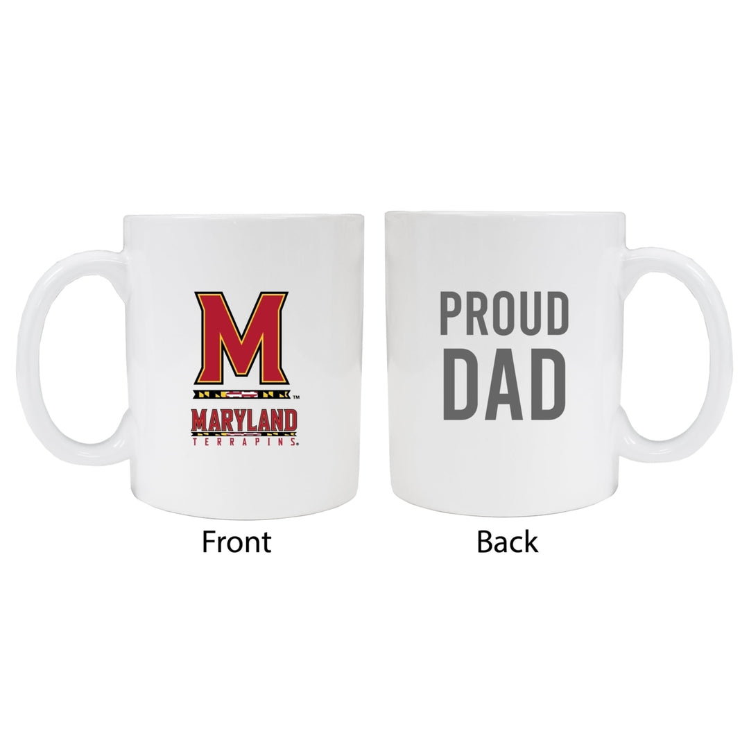 Maryland Terrapins Proud Dad Ceramic Coffee Mug - White Image 1