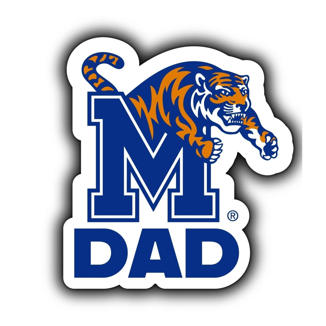 Memphis Tigers 4-Inch Proud Dad NCAA - Durable School Spirit Vinyl Decal Perfect Image 1