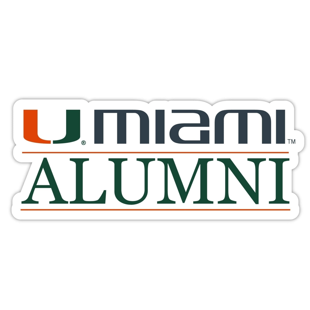 Miami Hurricanes Alumni 4" Sticker Image 1