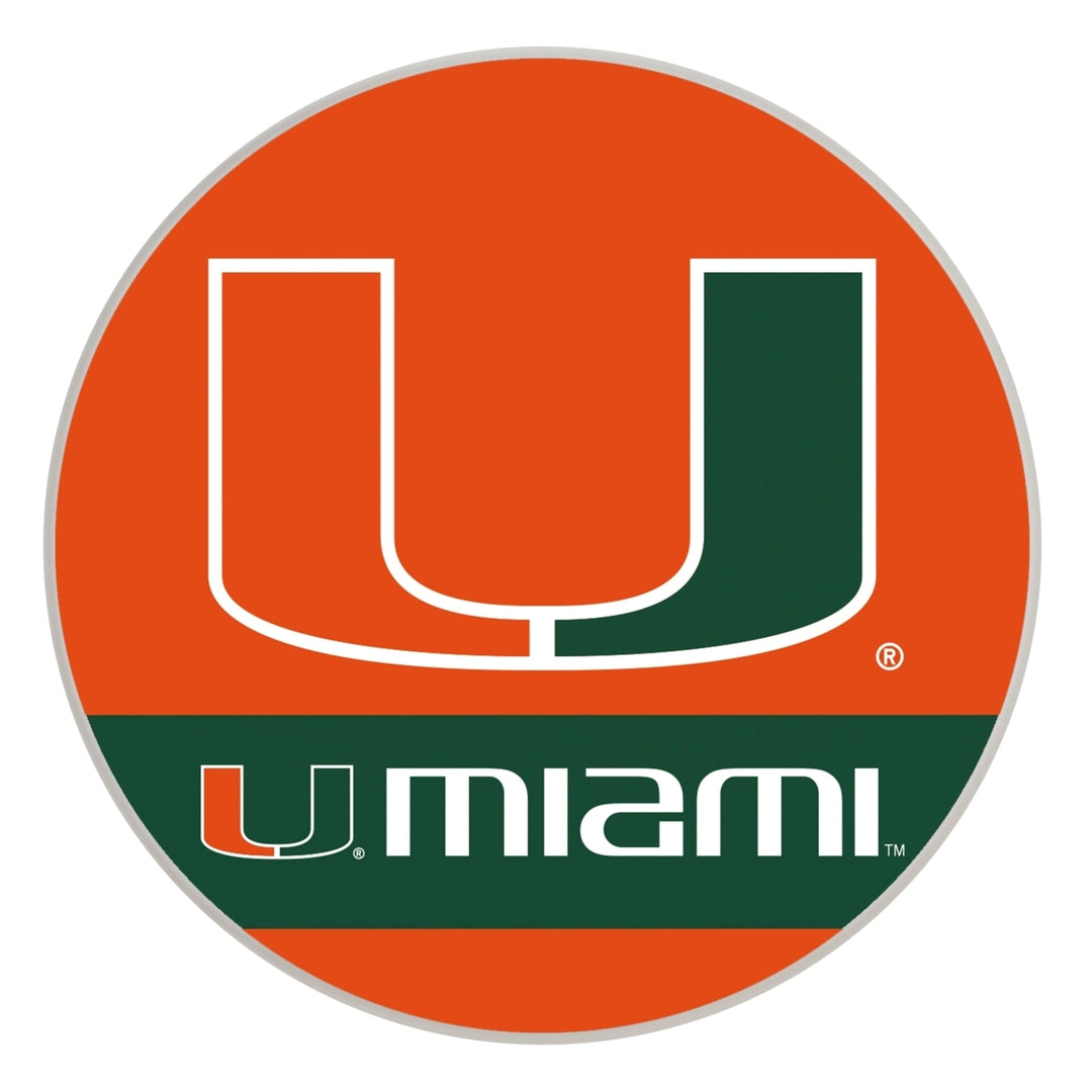 Miami Hurricanes Paper Coaster 4 Pack Image 1