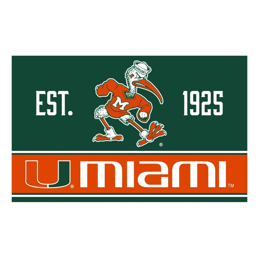 Miami Hurricanes Wood Sign with Frame Image 1