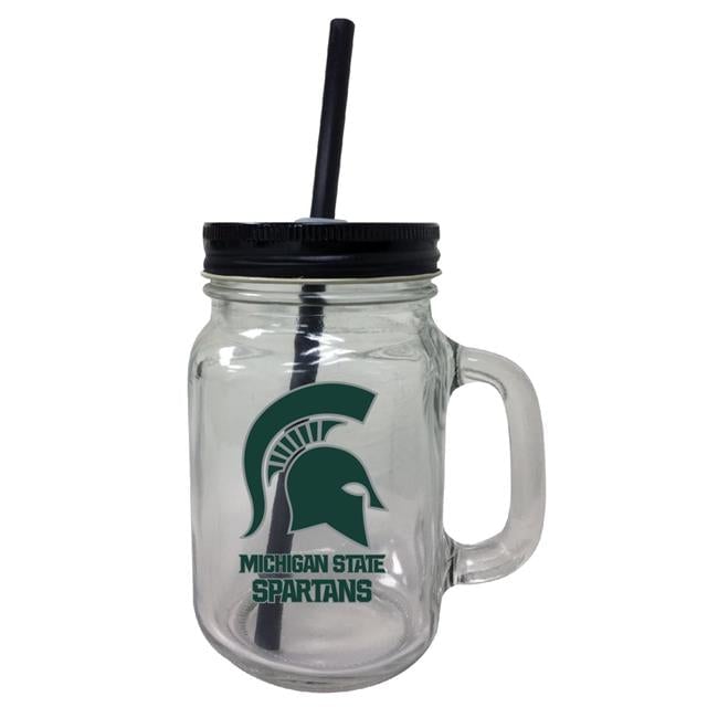 Michigan State Spartans 16 oz Mason Jar Glass Image 1