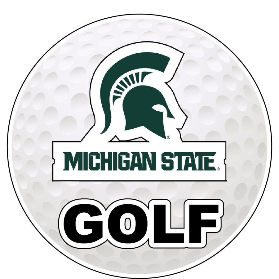 Michigan State Spartans 4-Inch Round Golf NCAA Fairway Fervor Vinyl Decal Sticker Image 1