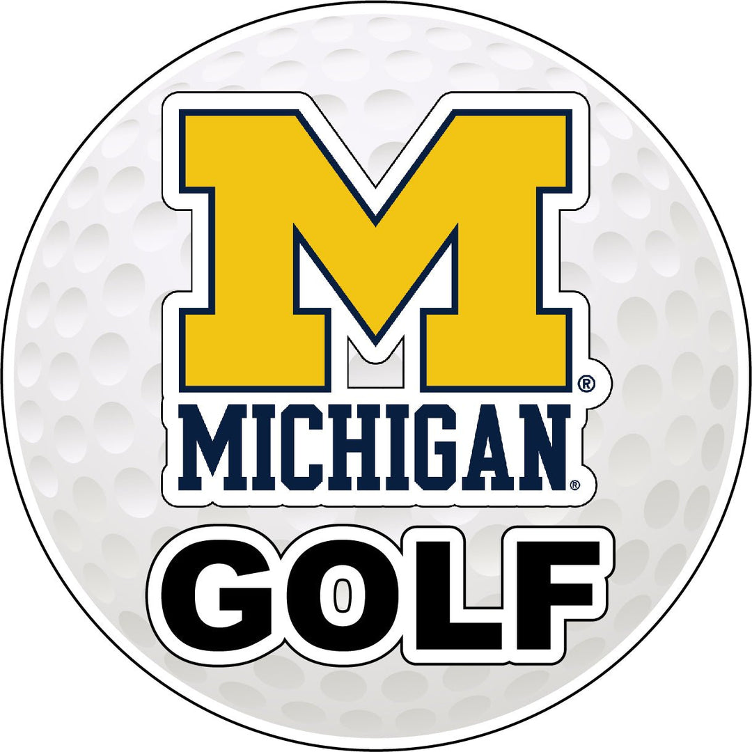 Michigan Wolverines 4-Inch Round Golf NCAA Fairway Fervor Vinyl Decal Sticker Image 1