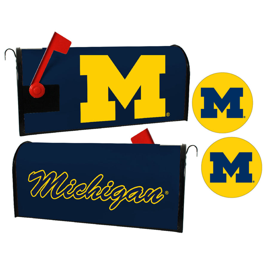 Michigan Wolverines NCAA Officially Licensed Mailbox Cover and Sticker Set Image 1