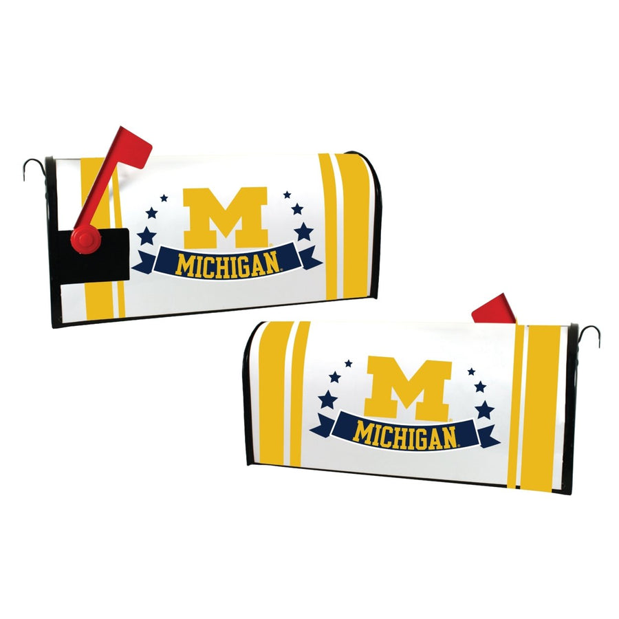 Michigan Wolverines NCAA Officially Licensed Mailbox Cover Logo and Stripe Design Image 1
