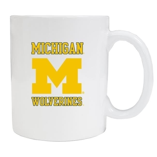 Michigan Wolverines White Ceramic NCAA Fan Mug 2-Pack (White) Image 1