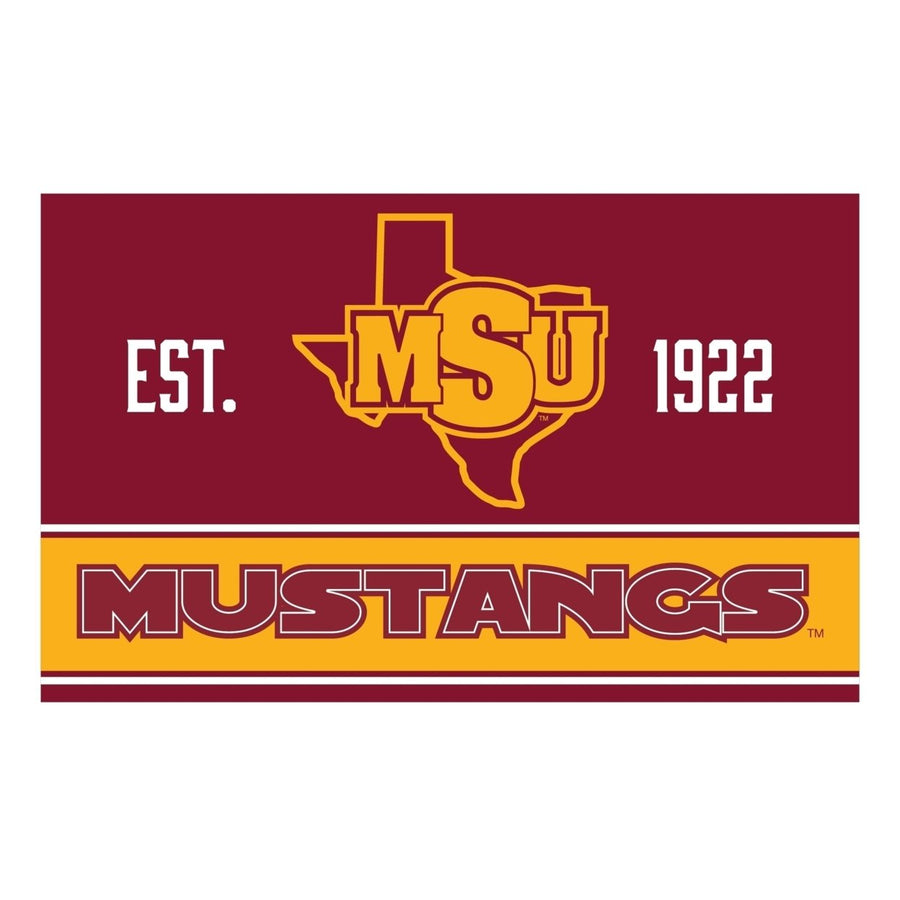 Midwestern State University Mustangs Wood Sign with Frame Image 1