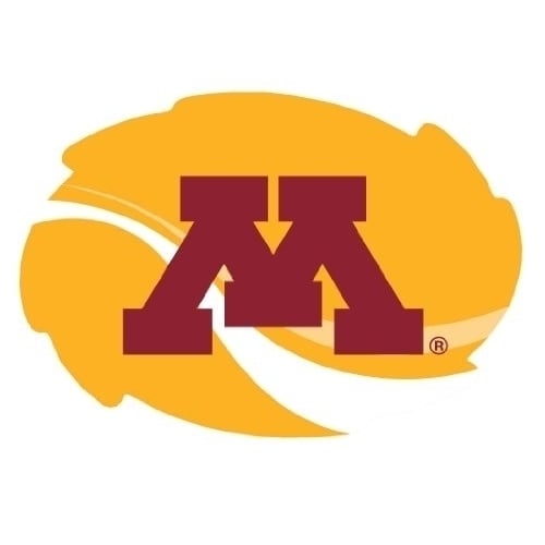 Minnesota Gophers Stripe Design Swirl Shape 5x6-Inch NCAA High-Definition Magnet - Versatile Metallic Surface Adornment Image 1