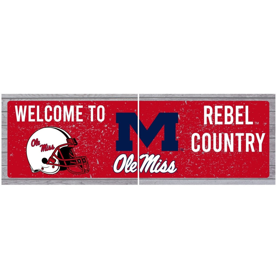 Mississippi Rebels Ole Miss Wood Sign with Frame Image 1
