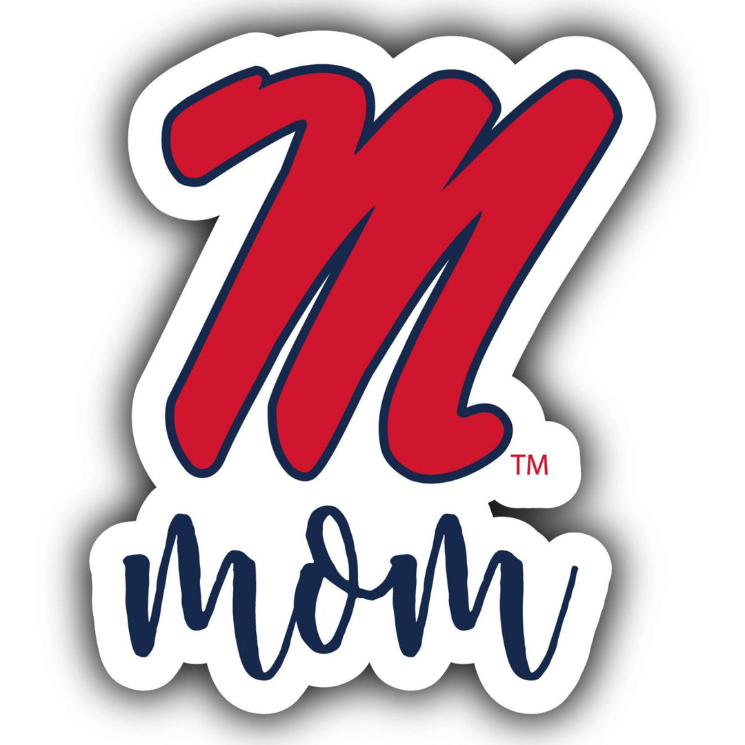 Mississippi Rebels "Ole Miss" 4-Inch Proud Mom NCAA - Durable School Spirit Vinyl Decal Perfect Image 1