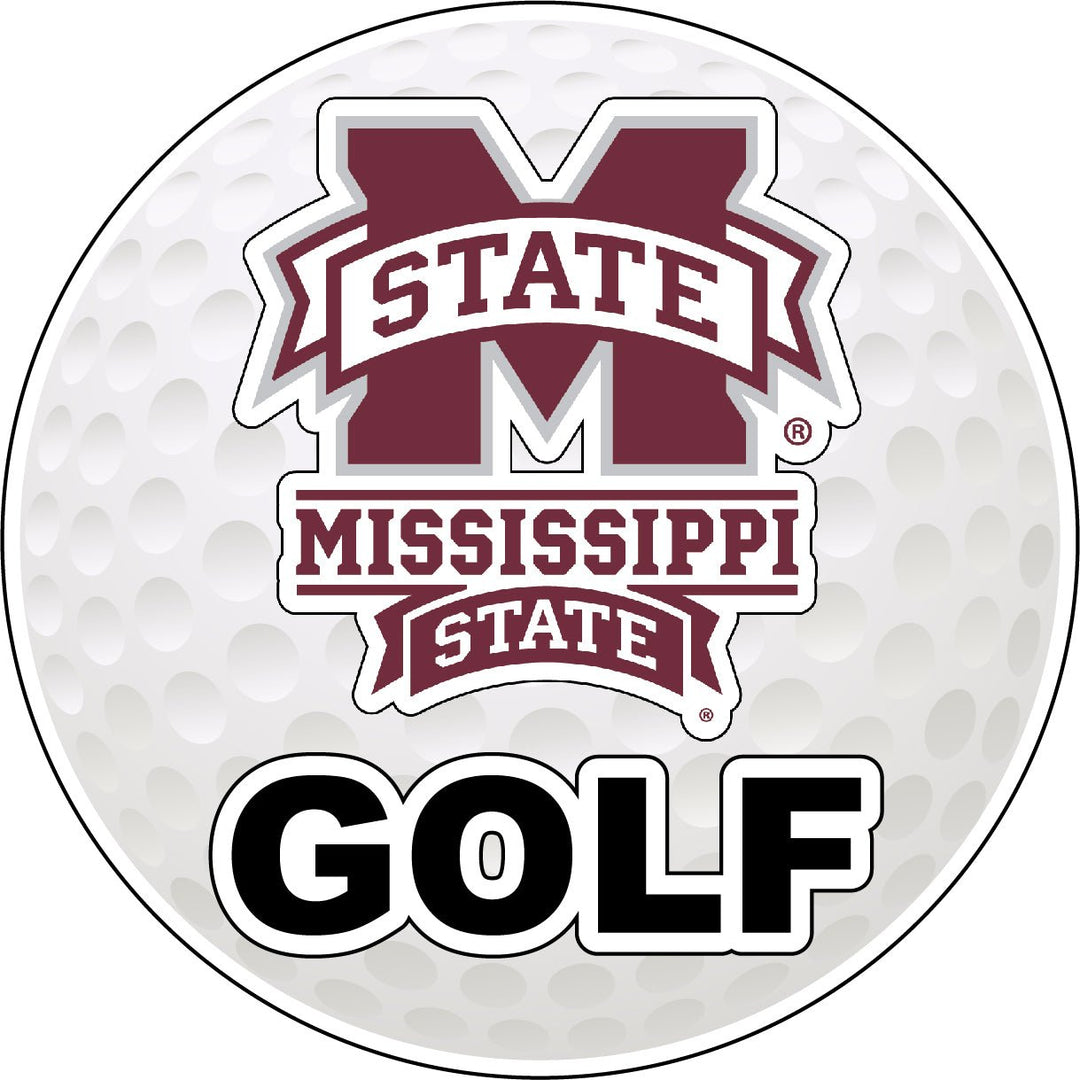 Mississippi State Bulldogs 4-Inch Round Golf NCAA Fairway Fervor Vinyl Decal Sticker Image 1