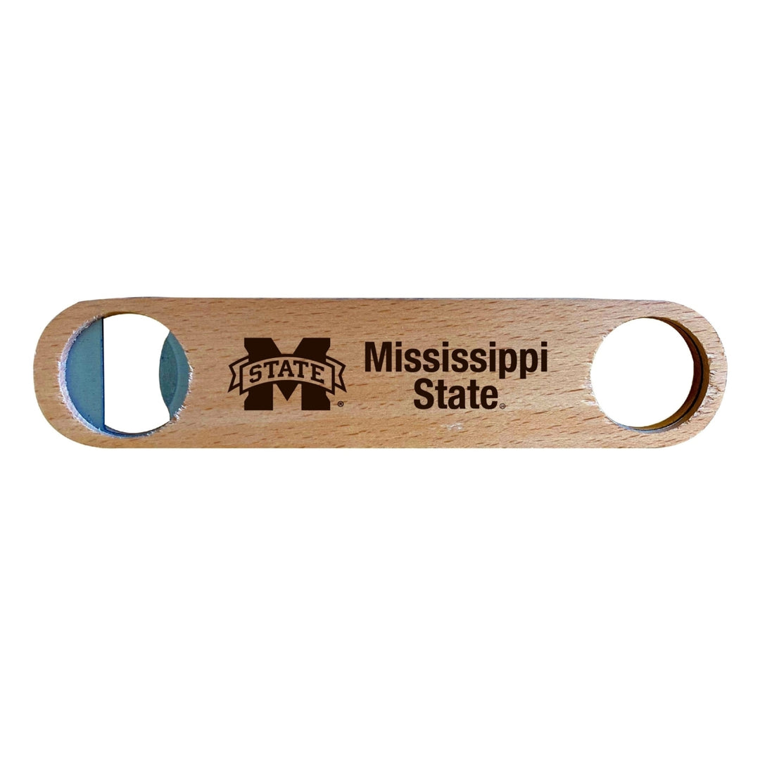 Mississippi State Bulldogs NCAA Elegant Laser-Etched Wooden Bottle Opener - Collegiate Bar Accessory Image 1