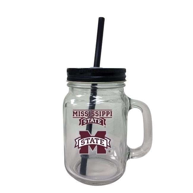 Mississippi State Bulldogs Mason Jar Glass Image 1