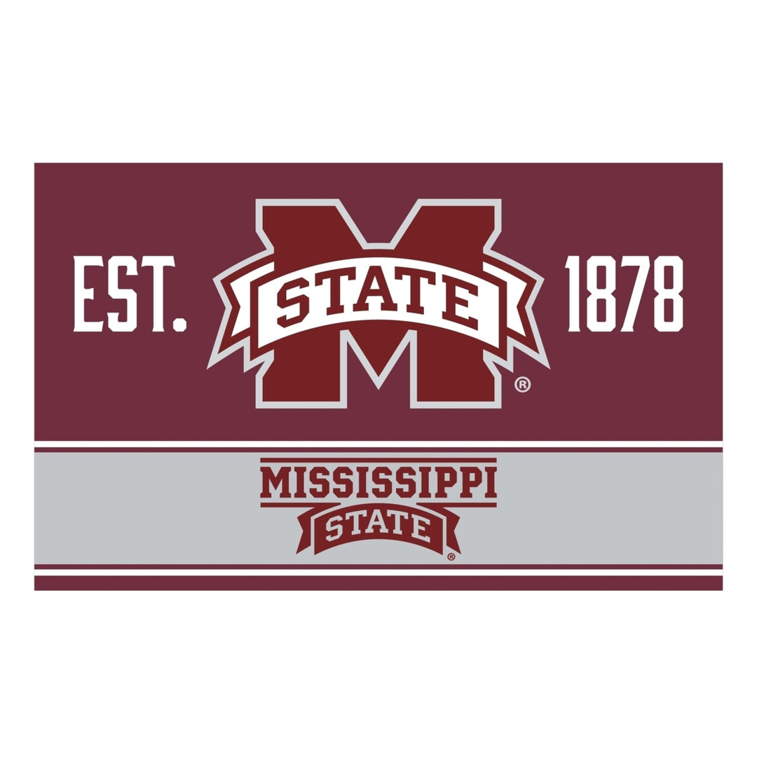 Mississippi State Bulldogs Wood Sign with Frame Image 1
