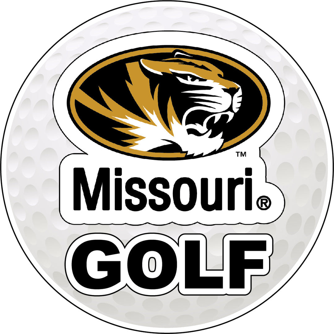 Missouri Tigers 4-Inch Round Golf Ball Vinyl Decal Sticker Image 1