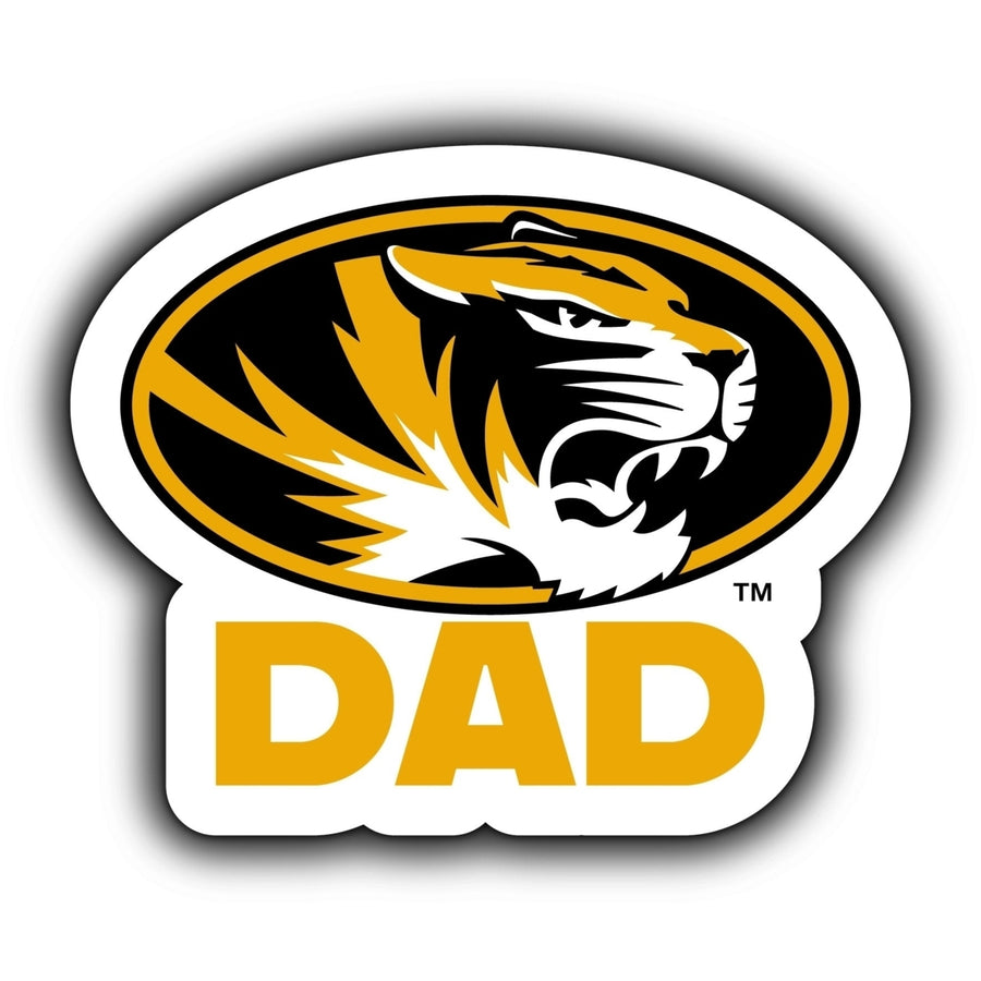 Missouri Tigers 4-Inch Proud Dad Die Cut Decal Image 1