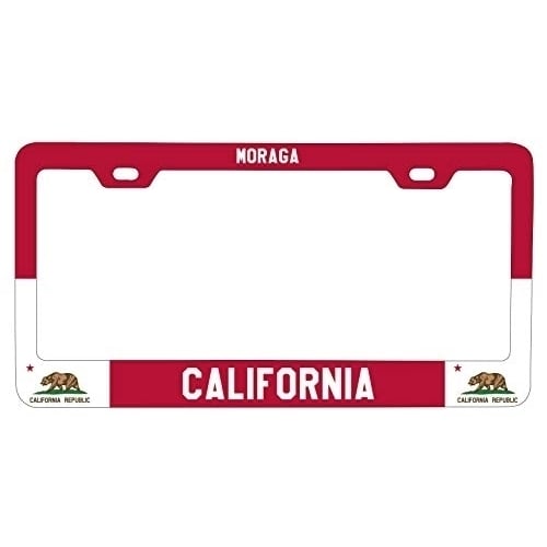 Moraga California Metal License Plate Frame Image 1