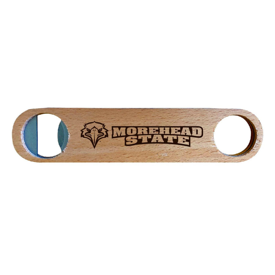 Morehead State University NCAA Elegant Laser-Etched Wooden Bottle Opener - Collegiate Bar Accessory Image 1